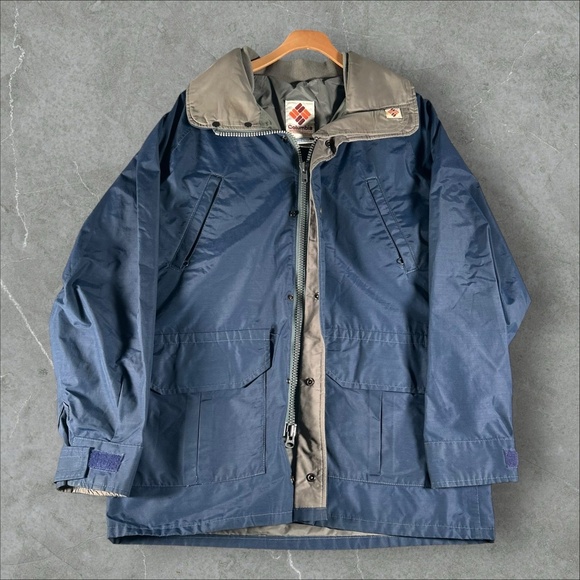 Vintage Columbia Jacket Mens Medium Blue GORE-TEX Windbreaker Gorpcore Technical - Picture 1 of 7